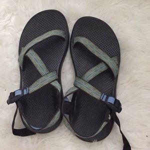Gently Used Blue and Green Chaco Sandal